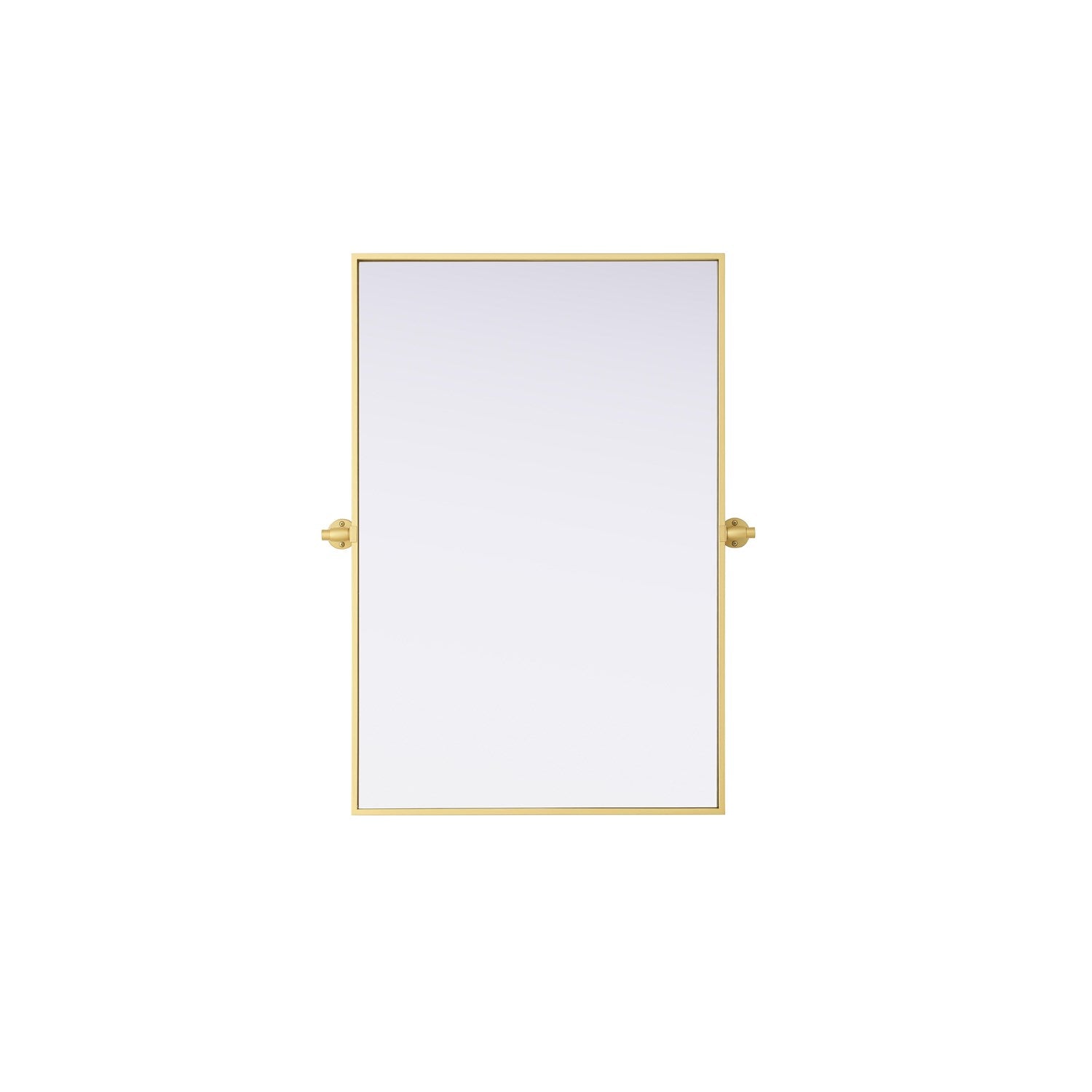 24X36 Pivot Mirror In Brass by Elegant Kitchen and Bath