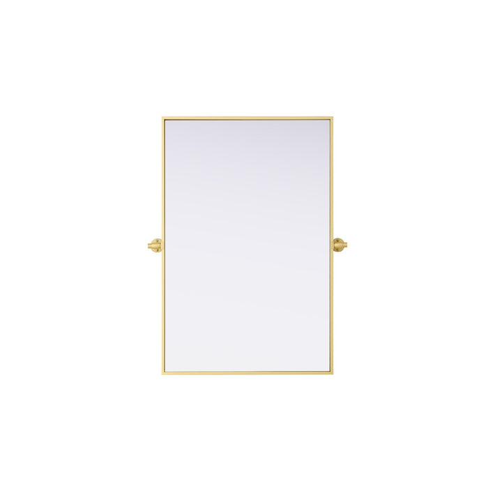 24X36 Pivot Mirror In Brass by Elegant Kitchen and Bath