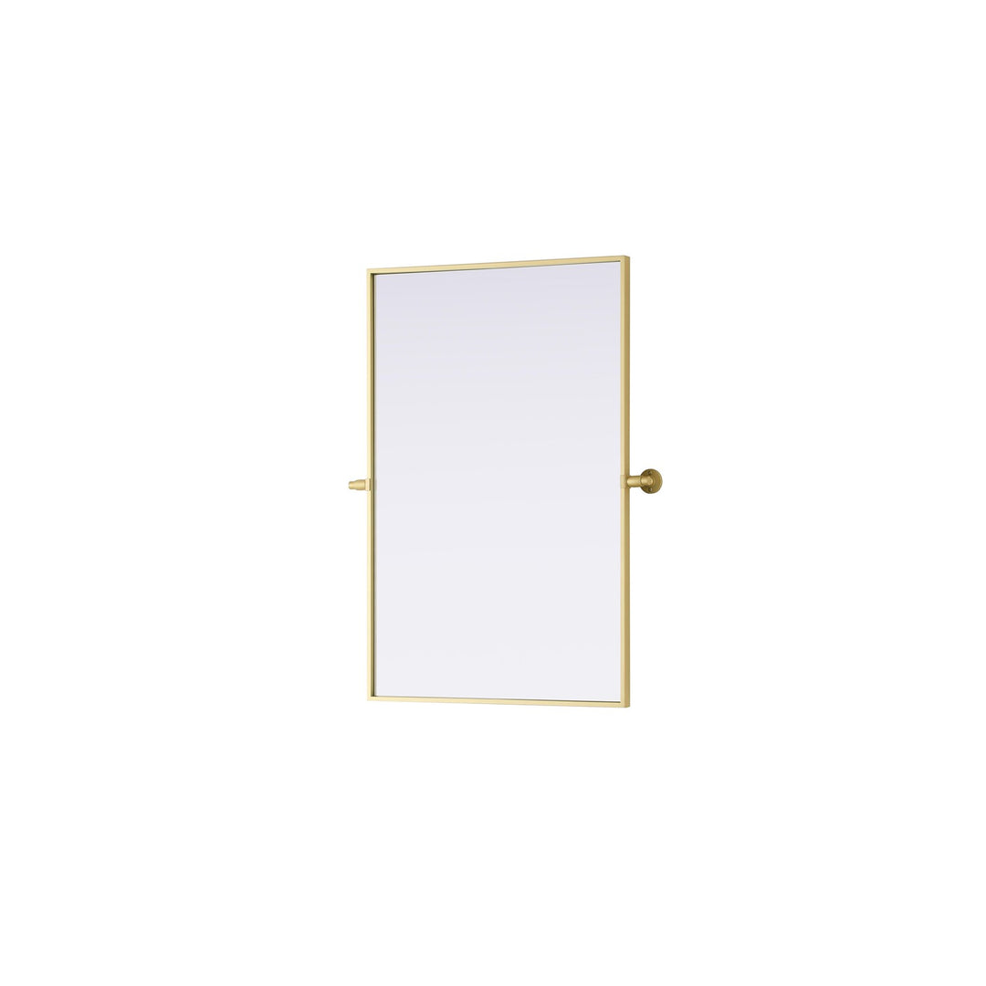 24X36 Pivot Mirror In Brass