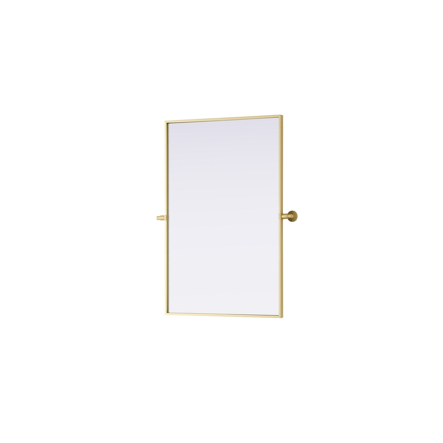 24X36 Pivot Mirror In Brass