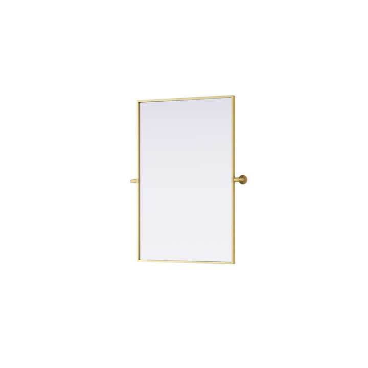 24X36 Pivot Mirror In Brass