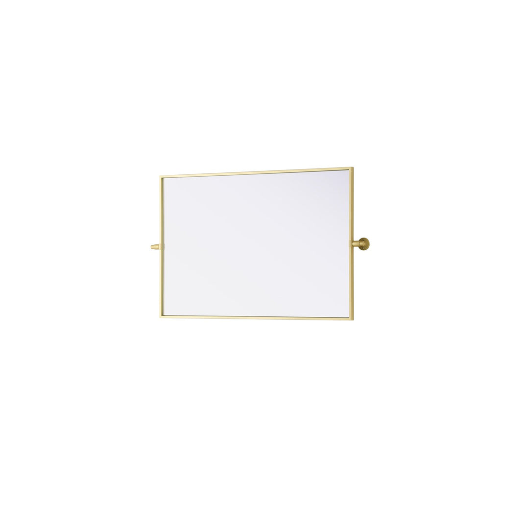 24X36 Pivot Mirror In Brass