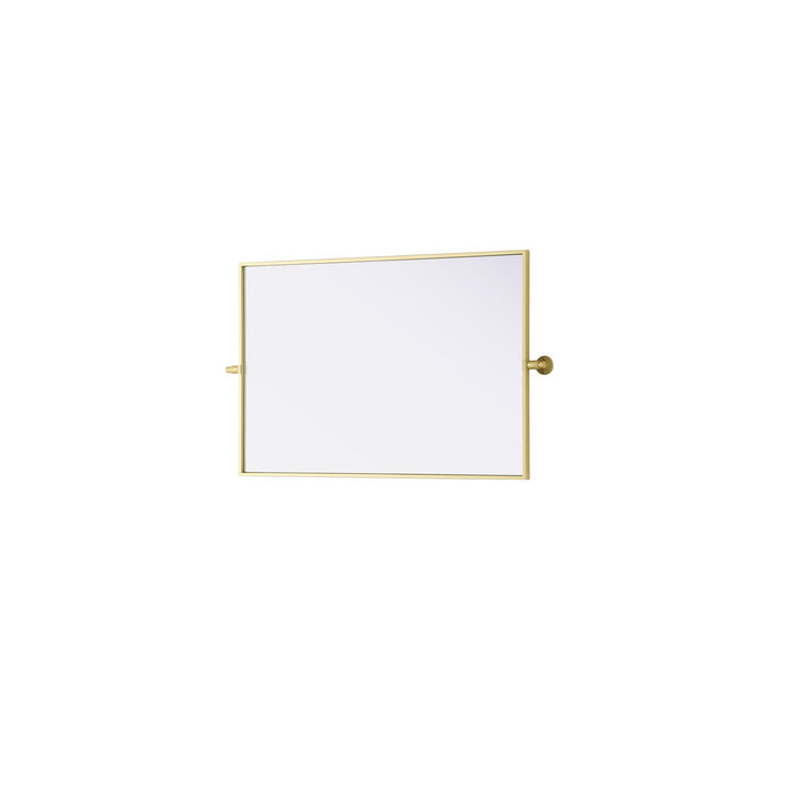 24X36 Pivot Mirror In Brass