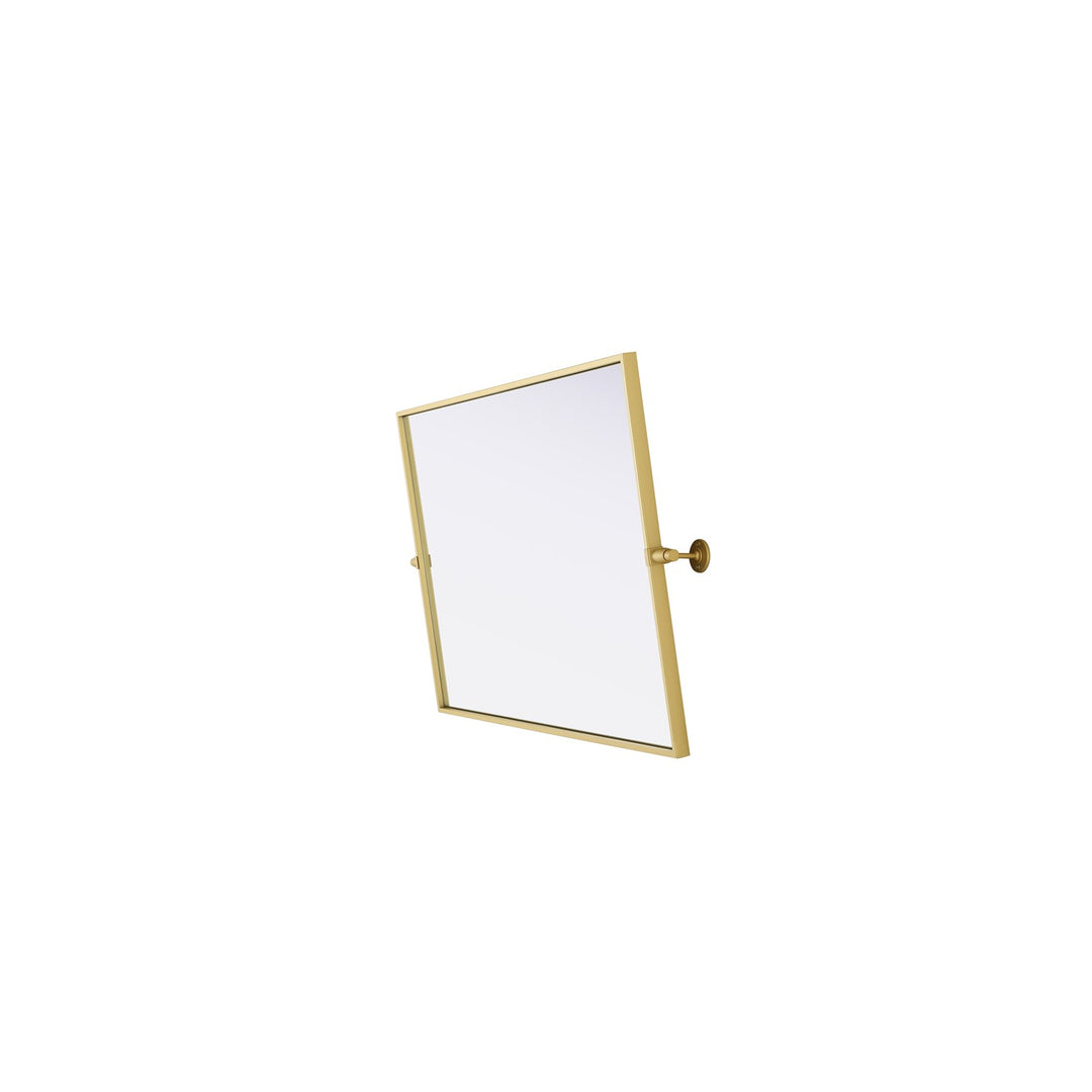 24X36 Pivot Mirror In Brass