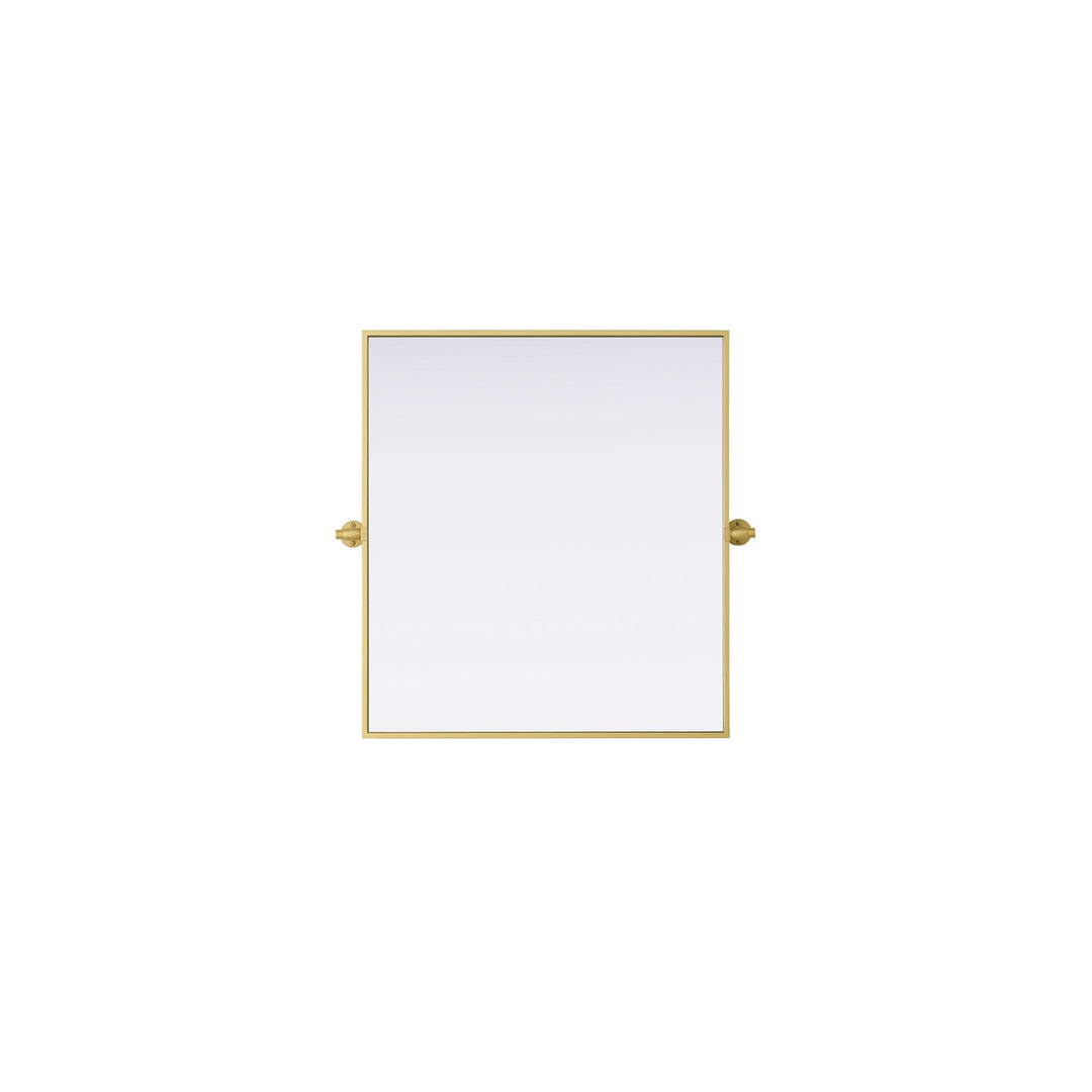 27X30 Pivot Mirror In Brass by Elegant Kitchen and Bath