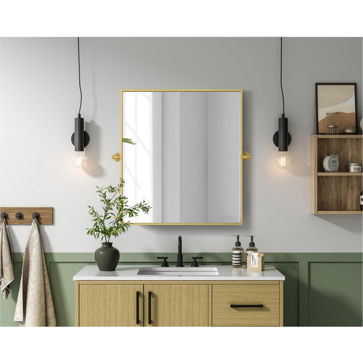 27X30 Pivot Mirror In Brass