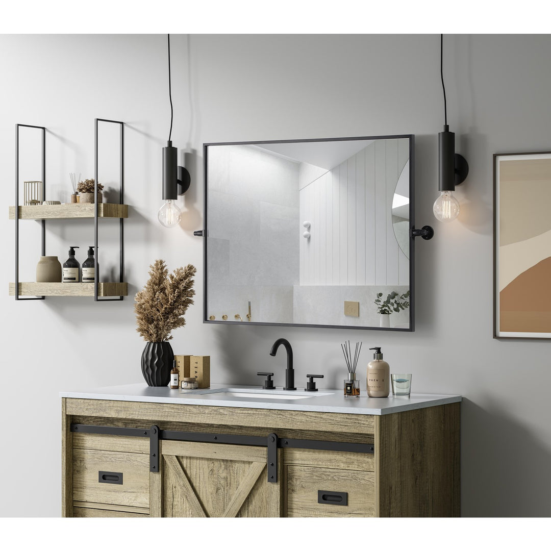 27X36 Pivot Mirror In Black