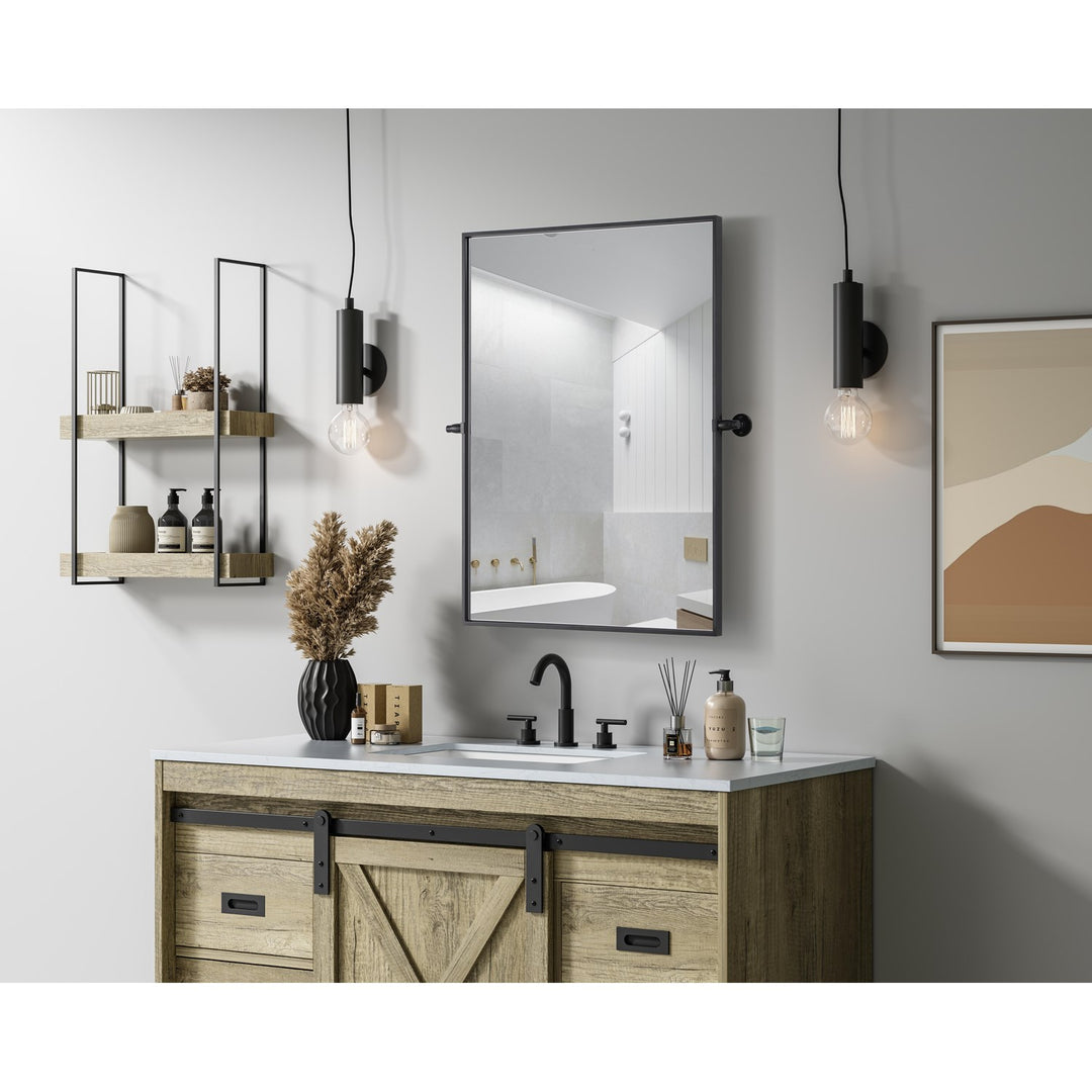 27X36 Pivot Mirror In Black