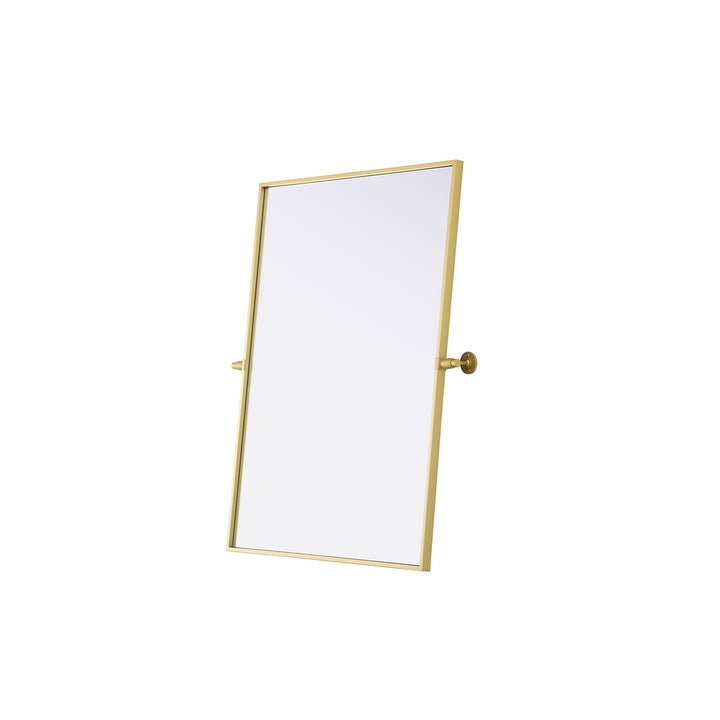 27X36 Pivot Mirror In Brass
