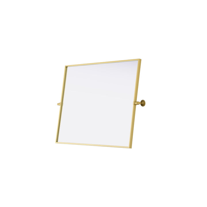 27X36 Pivot Mirror In Brass