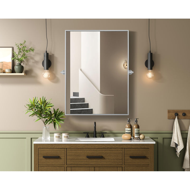 27X36 Pivot Mirror In Silver