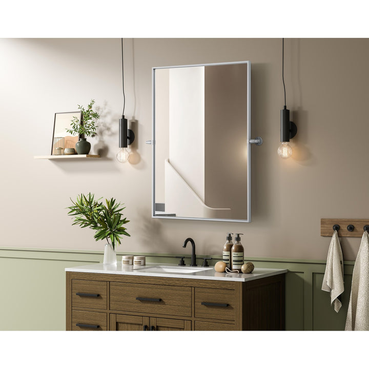 27X36 Pivot Mirror In Silver