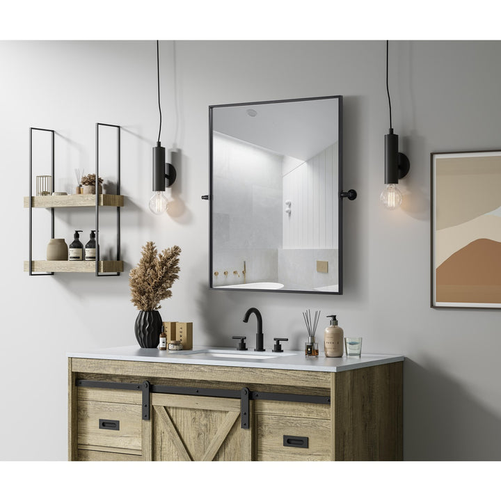 30X36 Pivot Mirror In Black