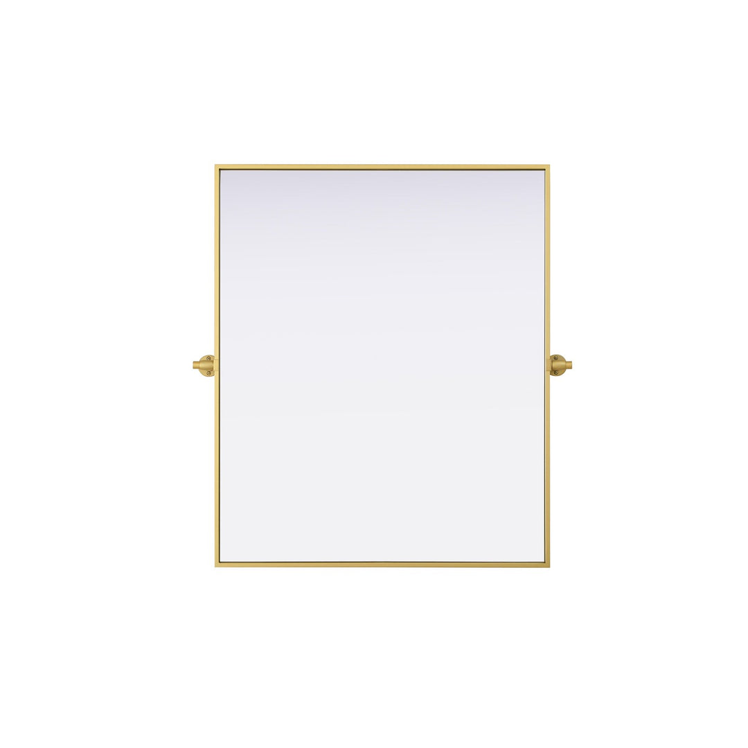 30X36 Pivot Mirror In Brass by Elegant Kitchen and Bath
