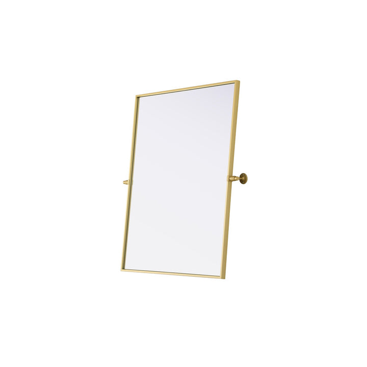 30X36 Pivot Mirror In Brass