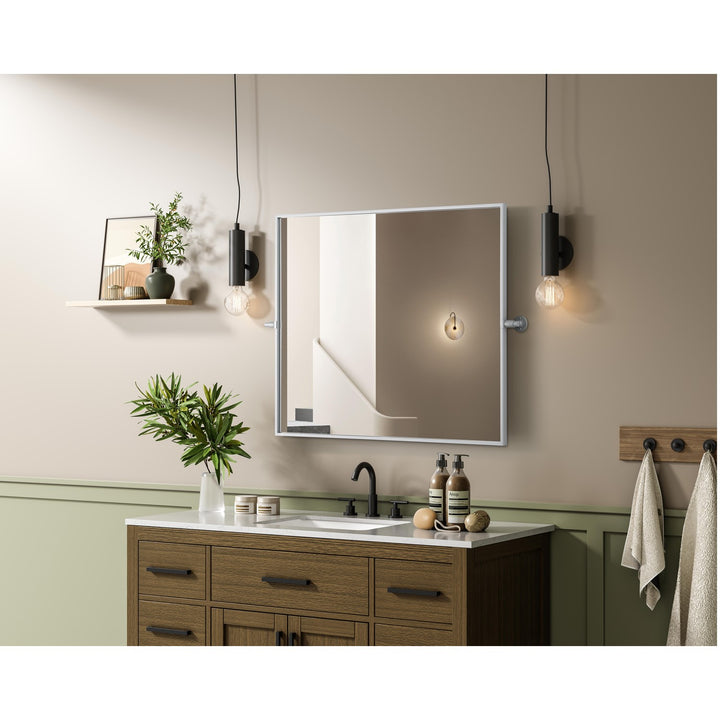 30X36 Pivot Mirror In Silver