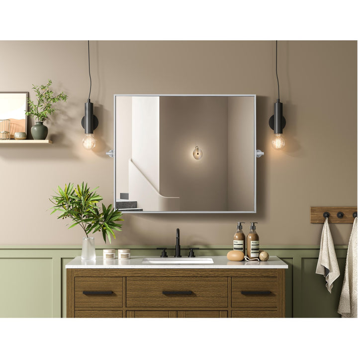 30X36 Pivot Mirror In Silver