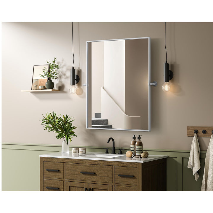 30X36 Pivot Mirror In Silver