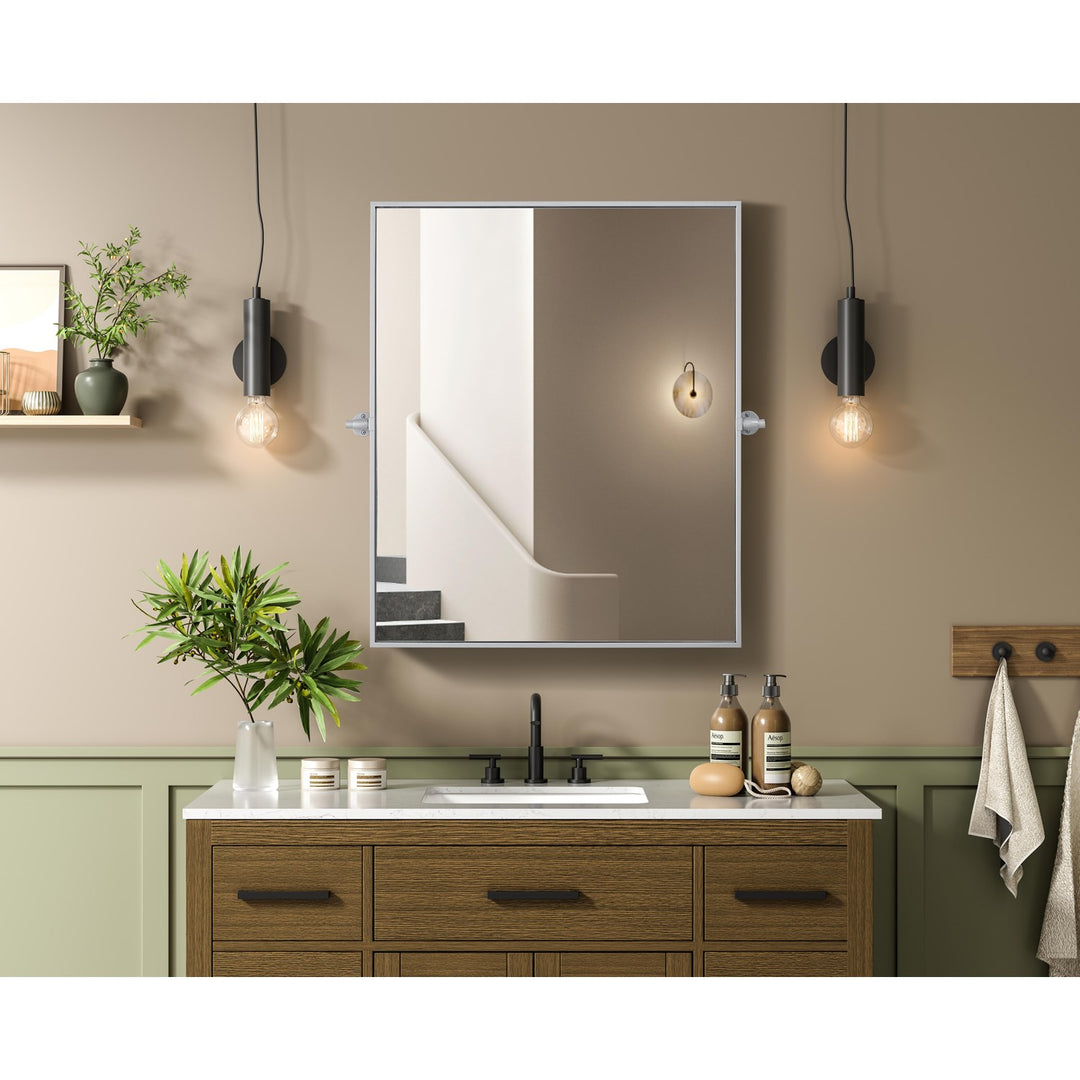 30X36 Pivot Mirror In Silver