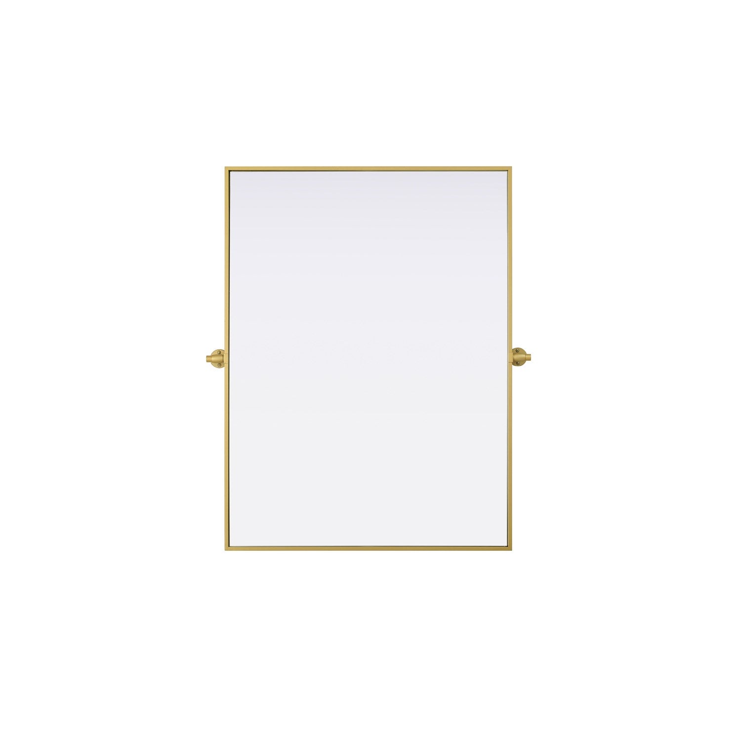 40X30 Pivot Mirror In Brass by Elegant Kitchen and Bath
