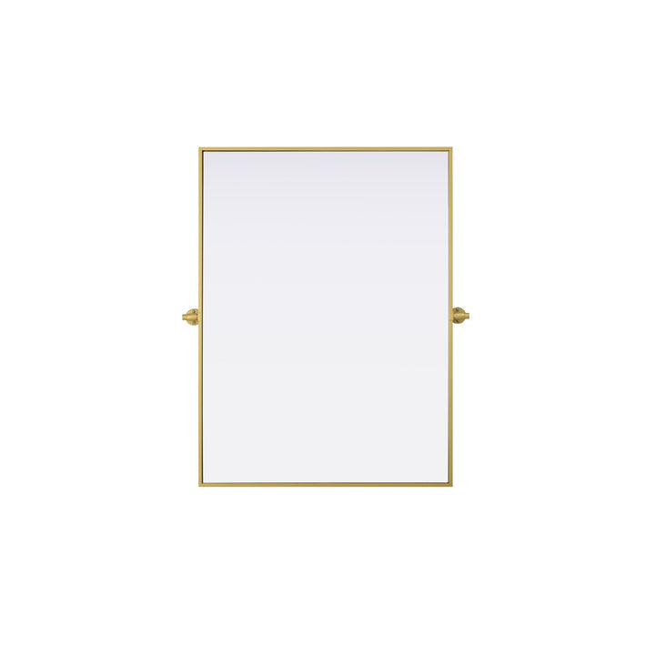 40X30 Pivot Mirror In Brass by Elegant Kitchen and Bath