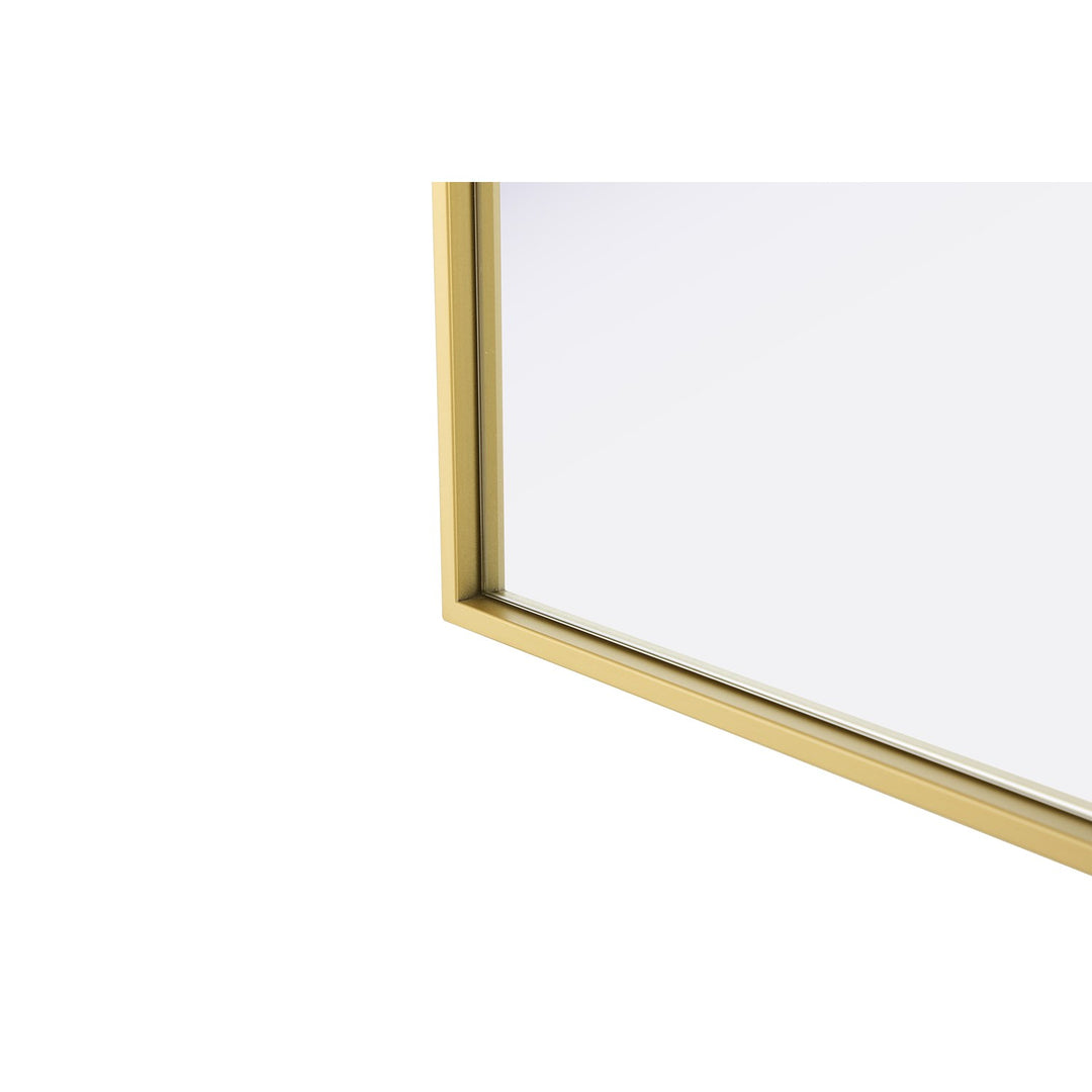 40X30 Pivot Mirror In Brass