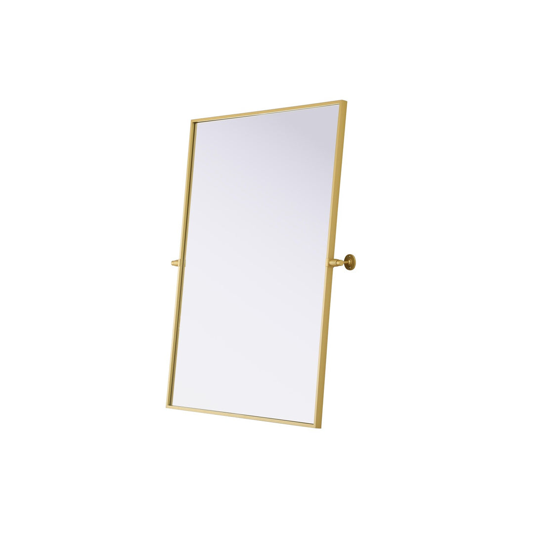 40X30 Pivot Mirror In Brass