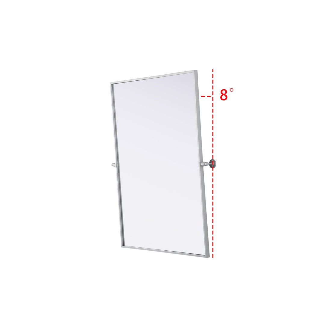 40X30 Pivot Mirror In Silver