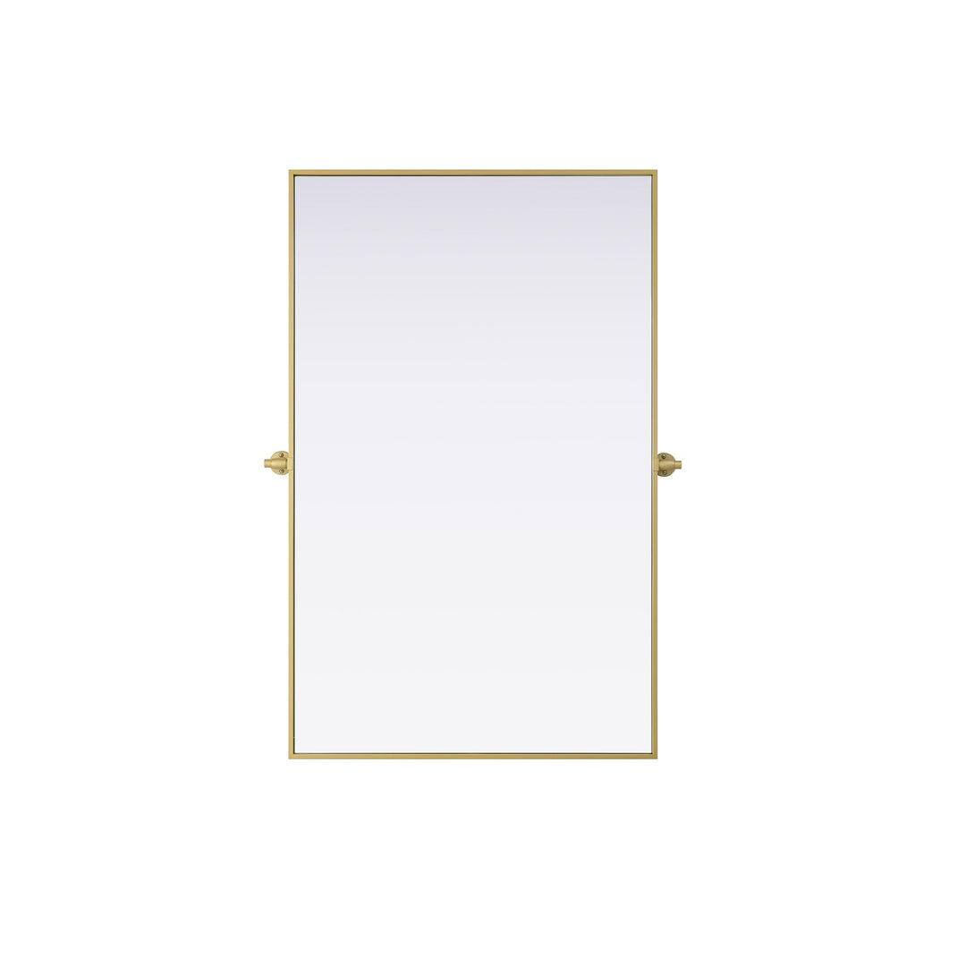 48X30 Pivot Mirror In Brass by Elegant Kitchen and Bath