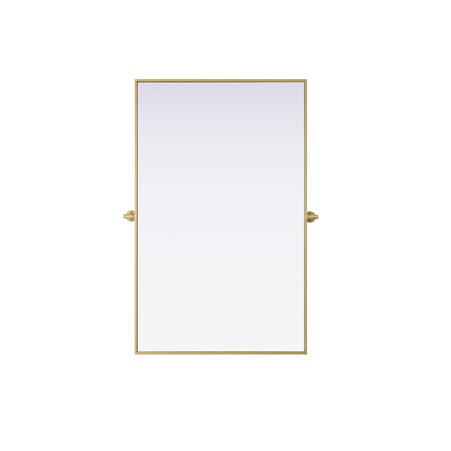 48X30 Pivot Mirror In Brass by Elegant Kitchen and Bath