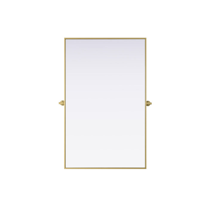 48X30 Pivot Mirror In Brass by Elegant Kitchen and Bath