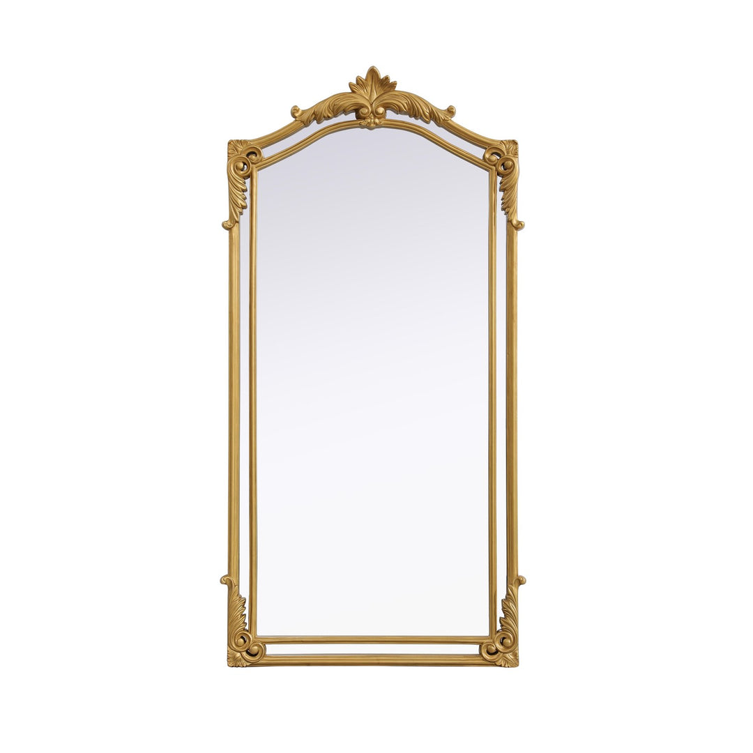 33.5X66 Traditional Mirror In Gold Leaf by Elegant Kitchen and Bath
