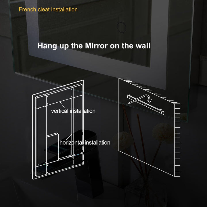 36X27 Led Mirror, Adjustable Color 3000K/4200K/6400K