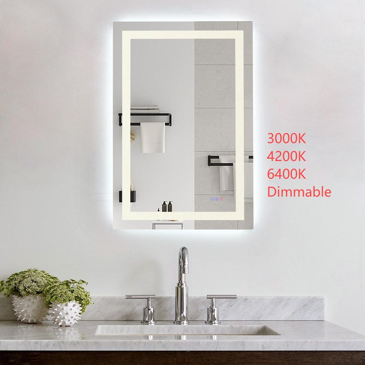40X27 Led Mirror, Adjustable Color 3000K/4200K/6400K