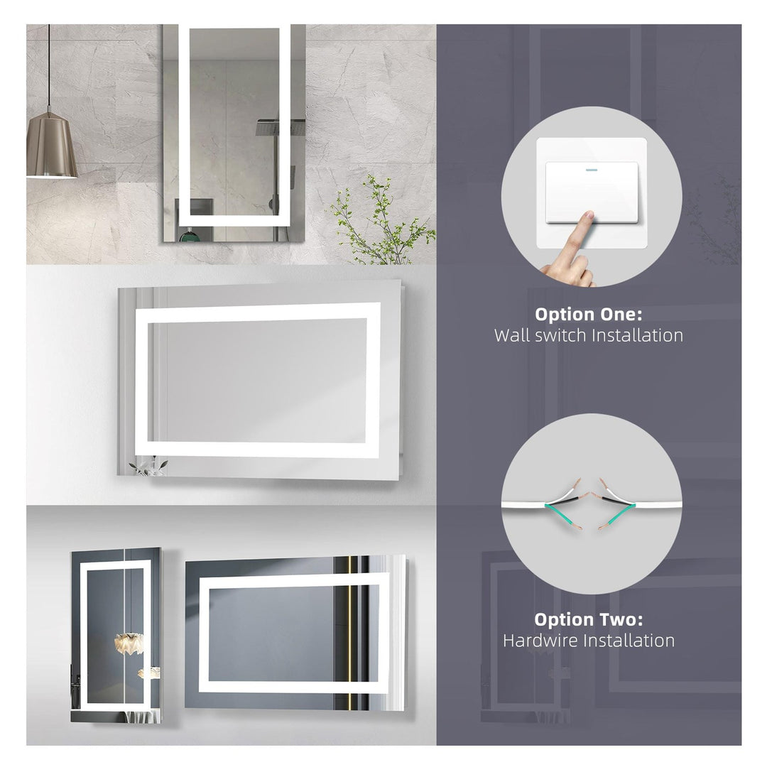 72X30 Led Mirror, Adjustable Color 3000K/4200K/6400K