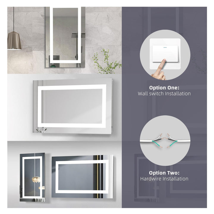 72X30 Led Mirror, Adjustable Color 3000K/4200K/6400K
