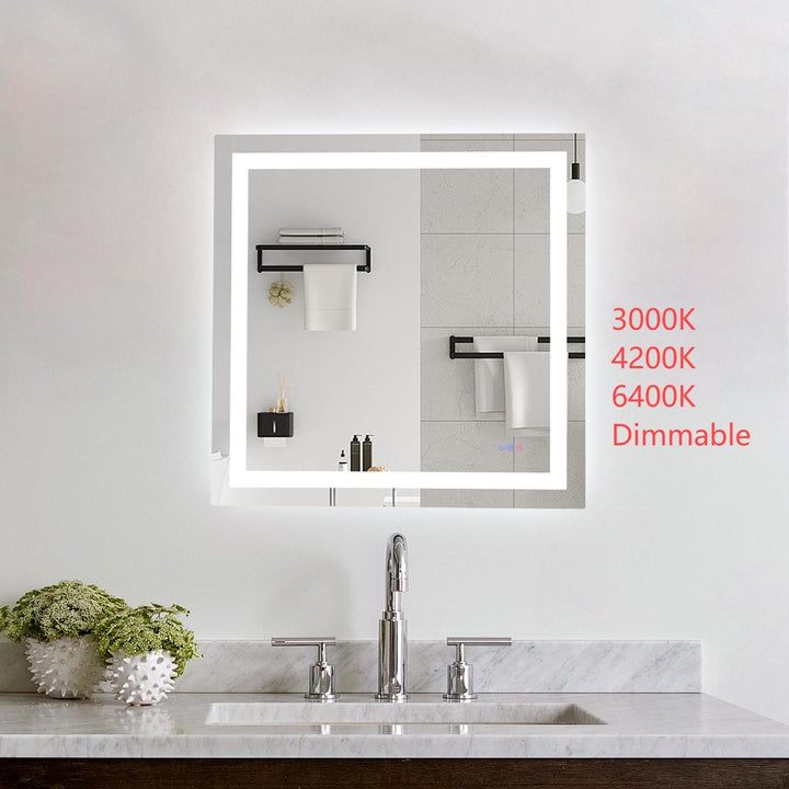 36X36 Led Mirror, Adjustable Color 3000K/4200K/6400K