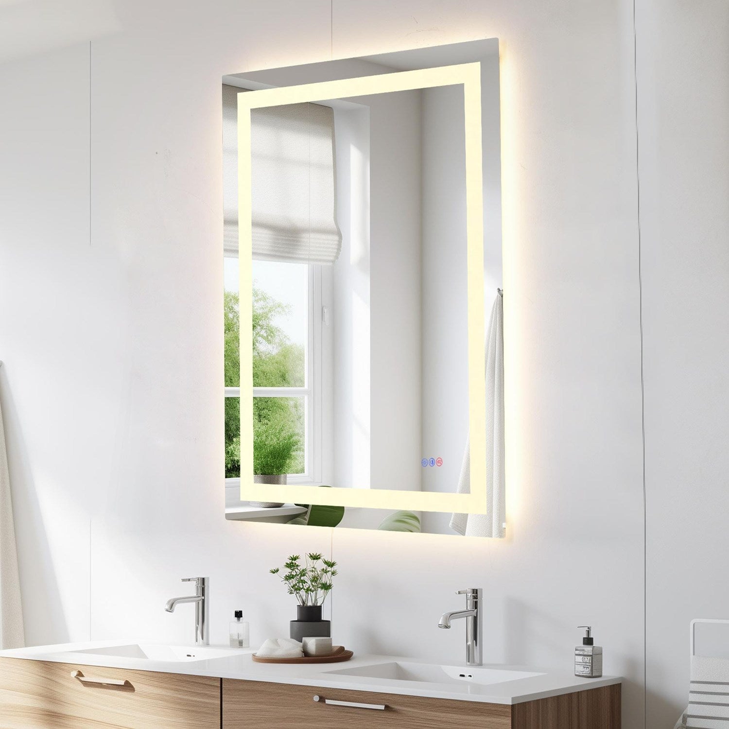 48X36 Led Mirror, Adjustable Color 3000K/4200K/6400K