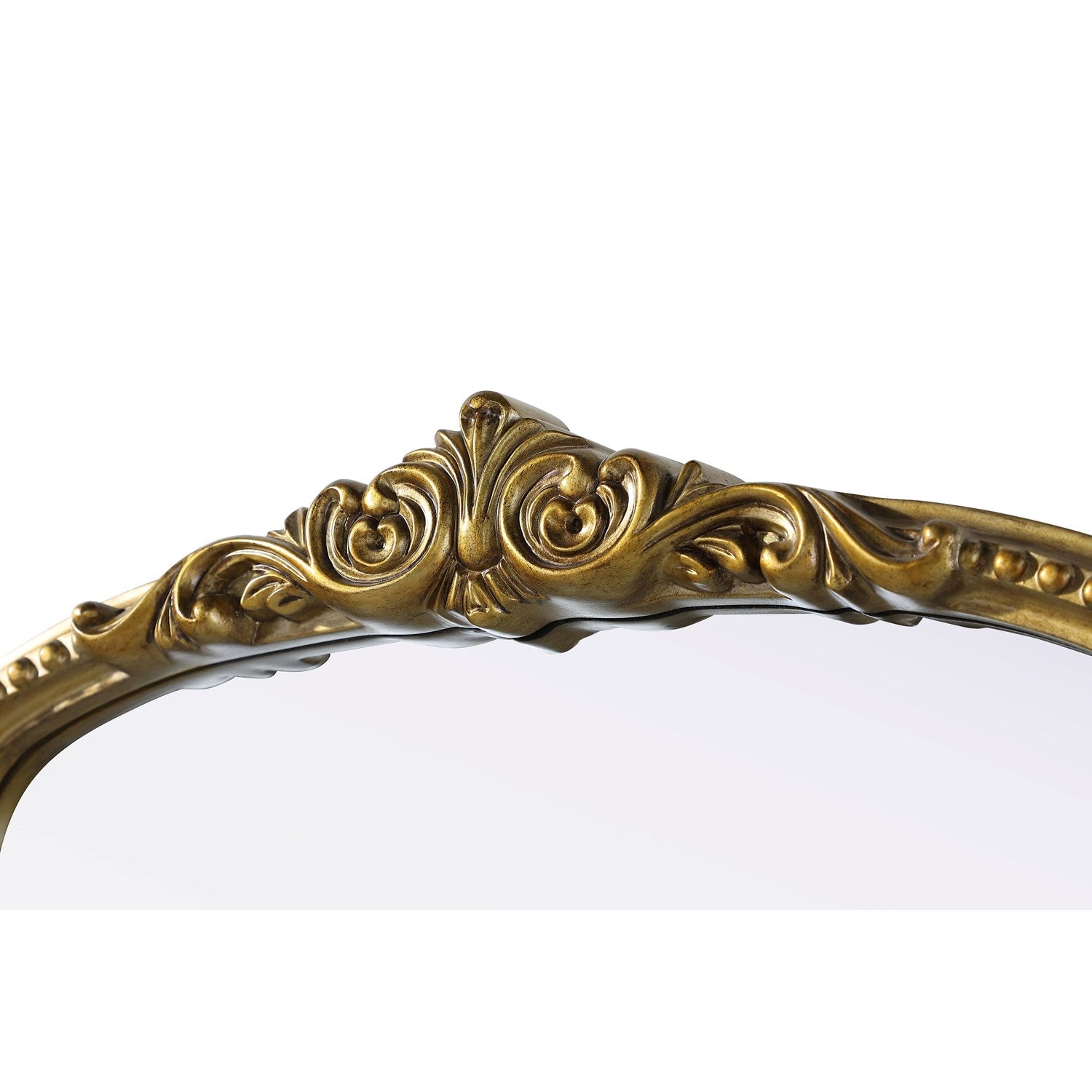 Vintage Resin Mirror 22X30 In Antique Brass