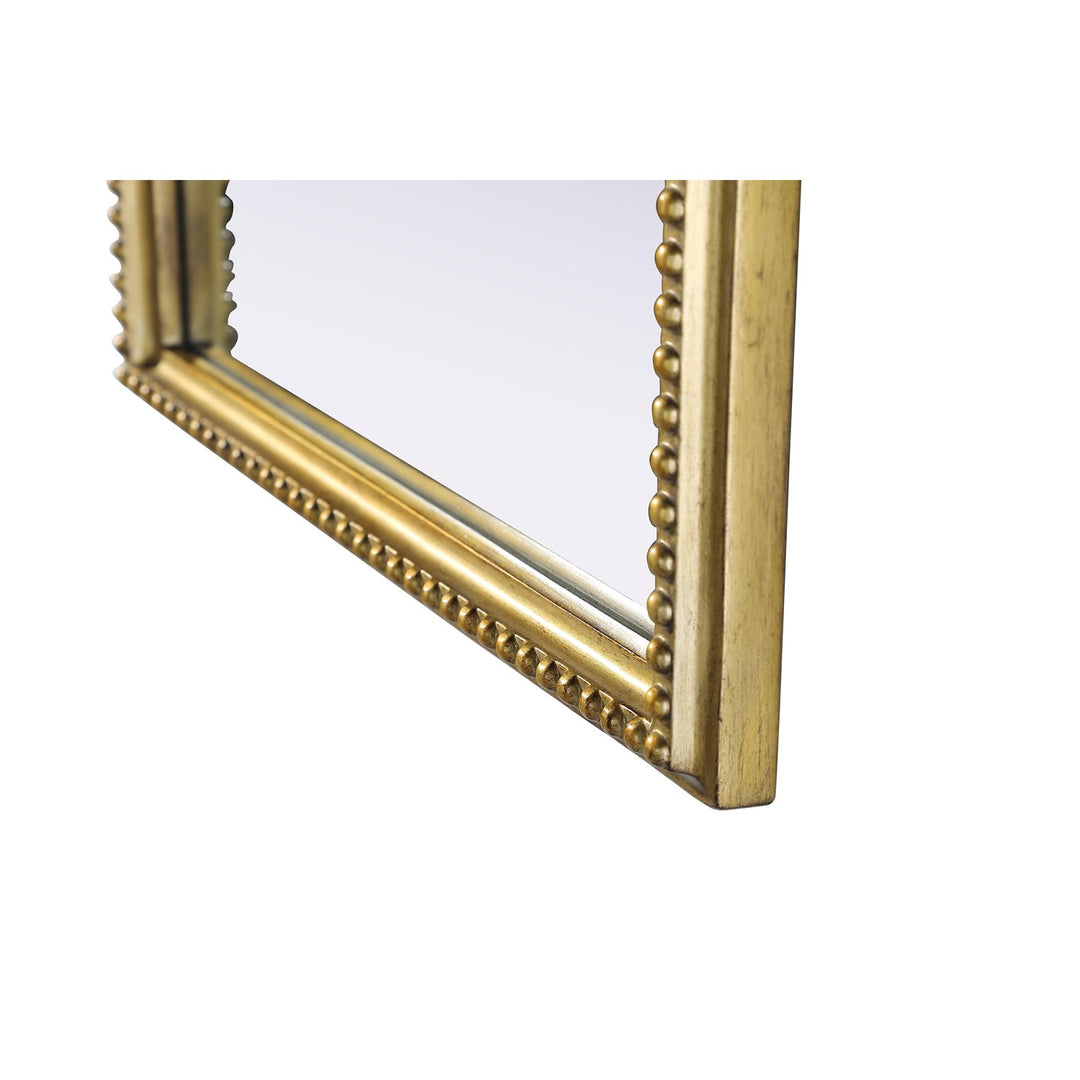 Vintage Resin Mirror 22X30 In Antique Brass