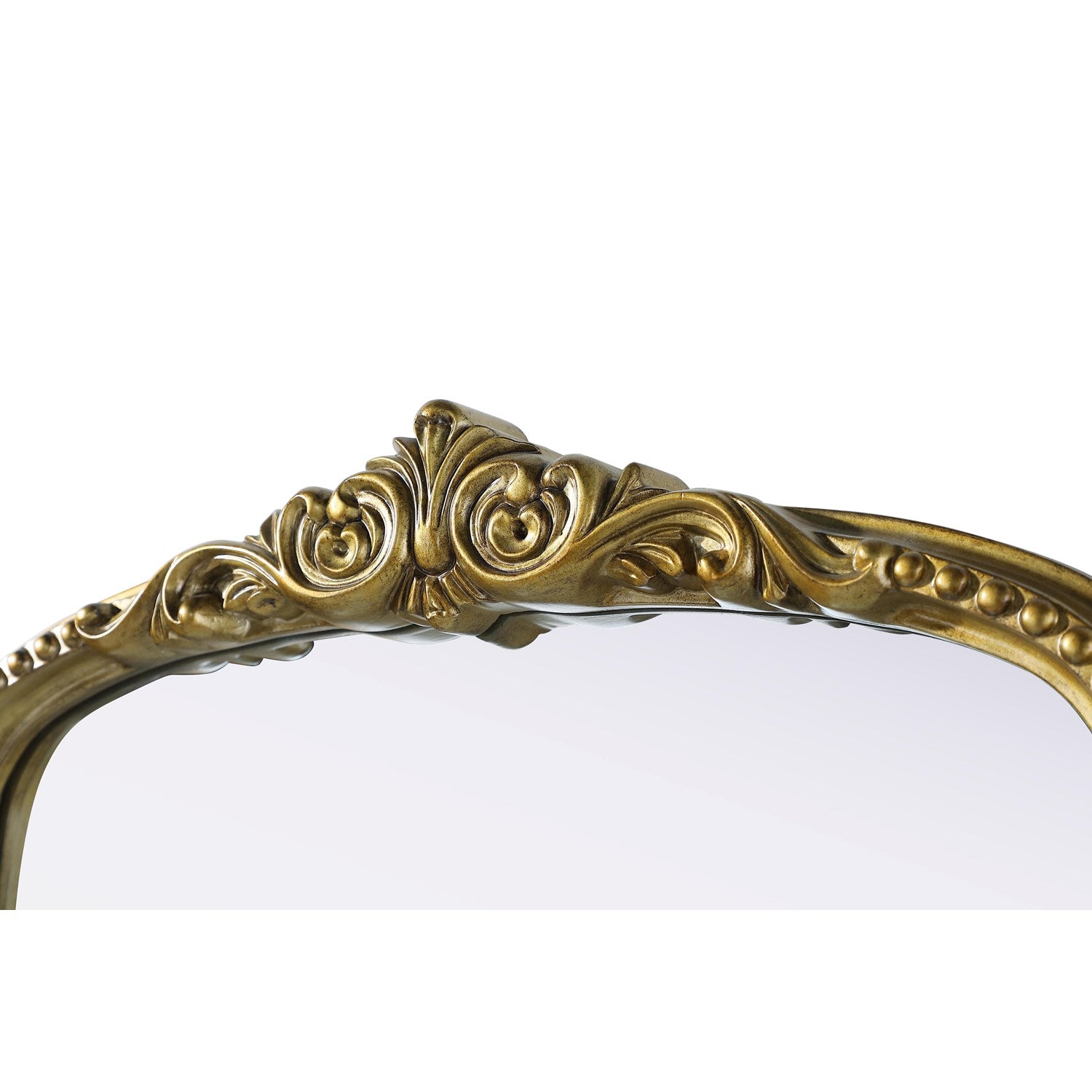 Vintage Resin Mirror 22X36 In Antique Brass