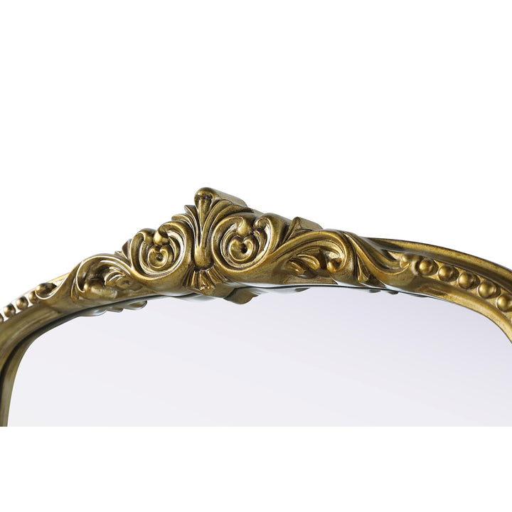 Vintage Resin Mirror 22X36 In Antique Brass