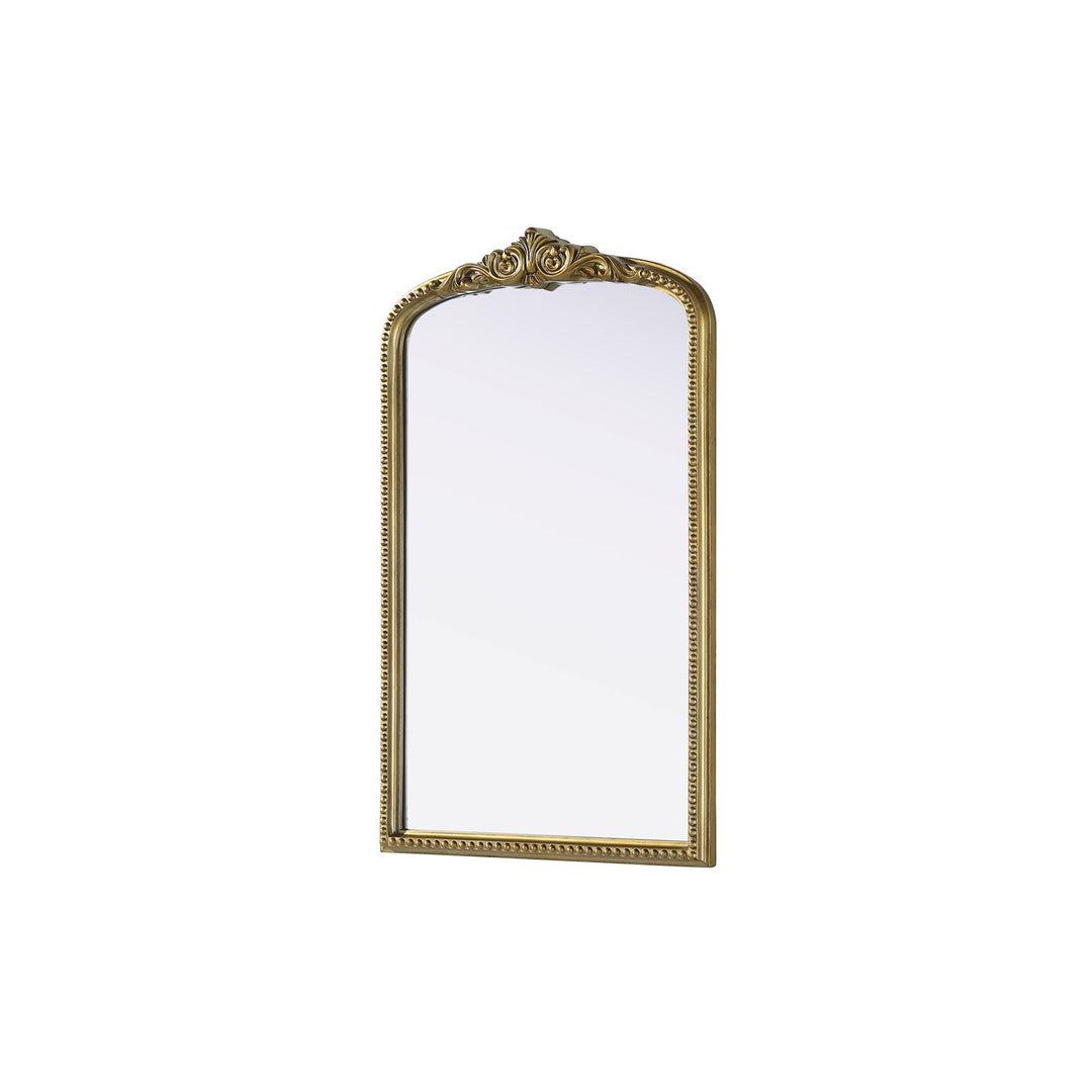 Vintage Resin Mirror 22X36 In Antique Brass