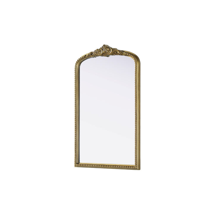 Vintage Resin Mirror 22X36 In Antique Brass