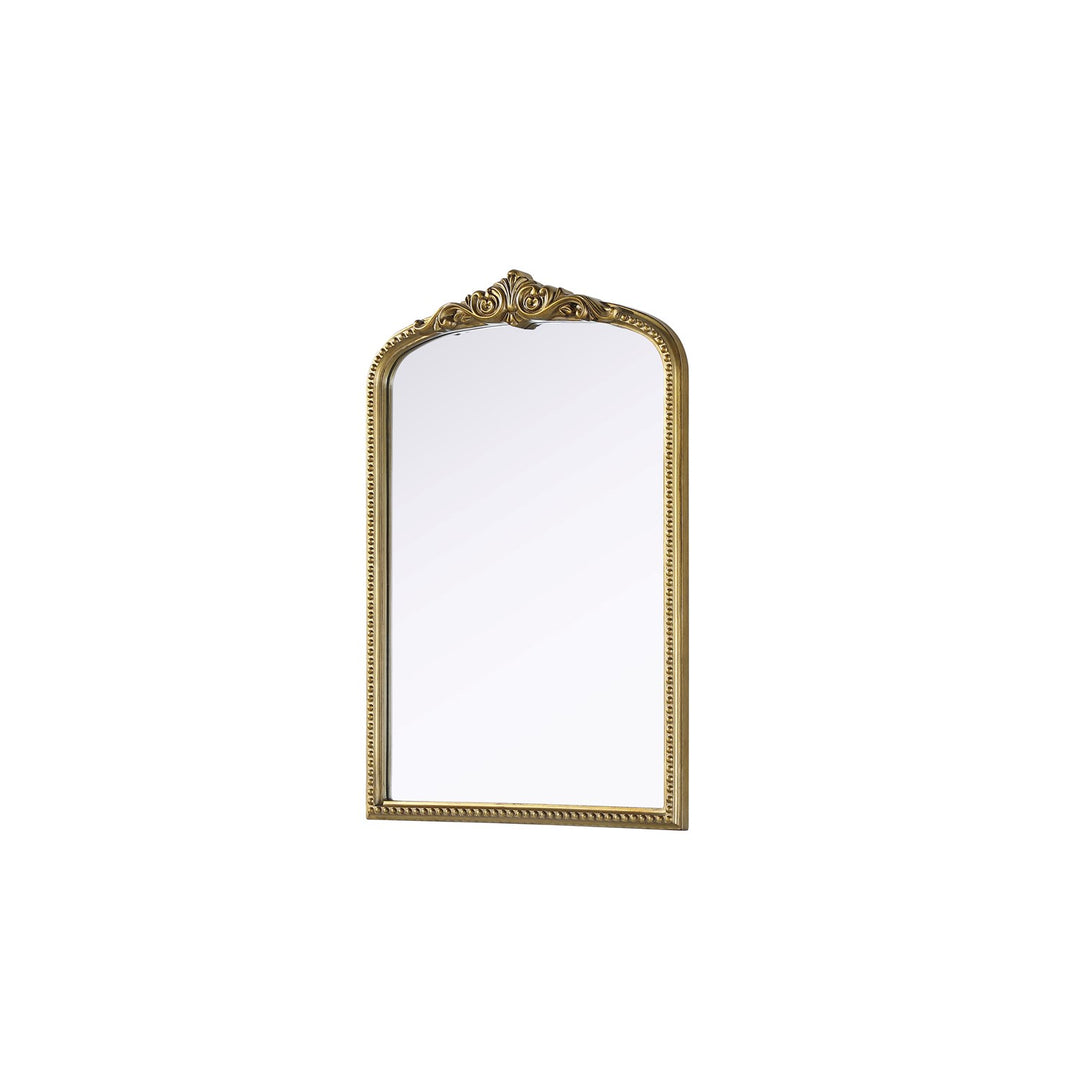 Vintage Resin Mirror 24X36 In Antique Brass