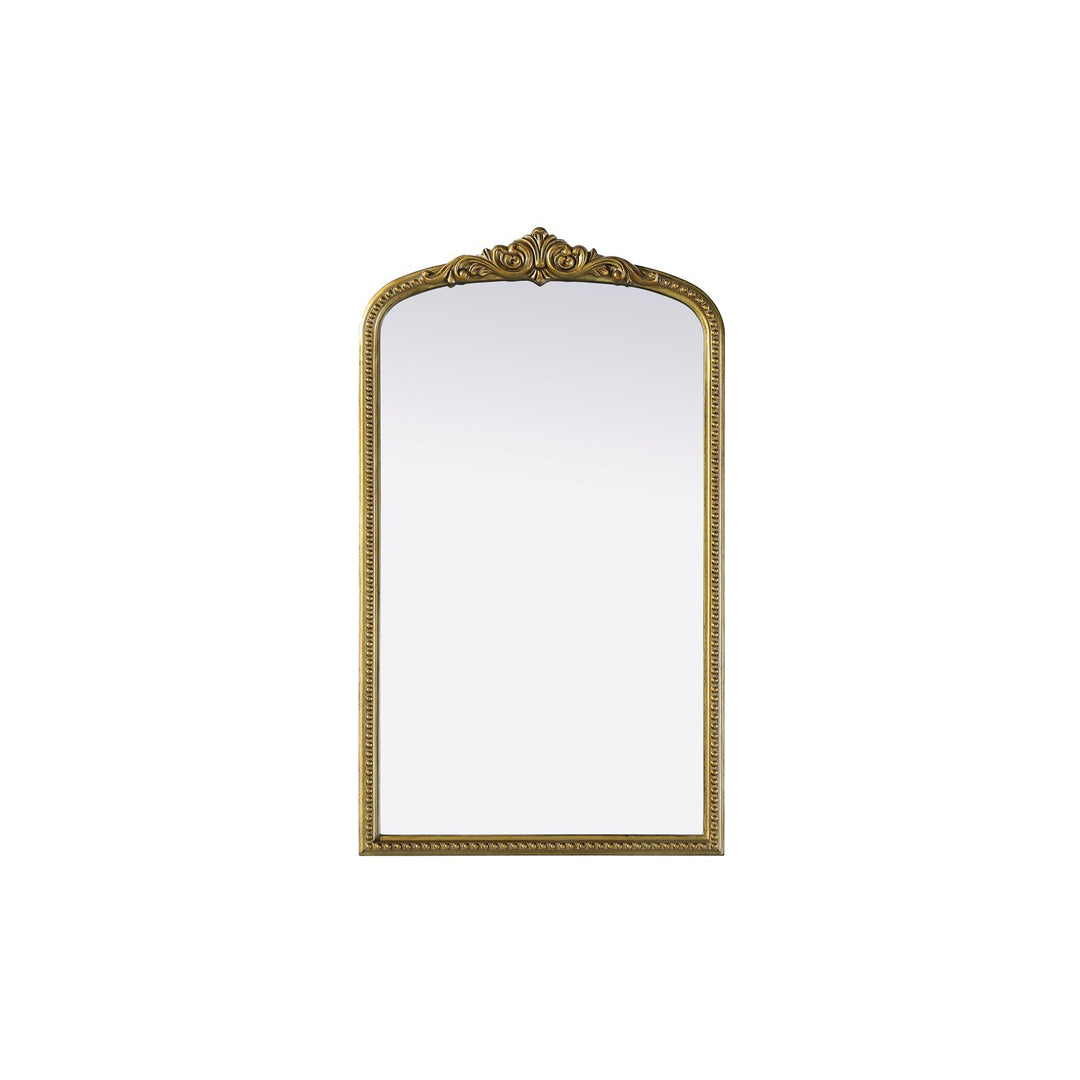 Vintage Resin Mirror 24X42 In Antique Brass by Elegant Decor