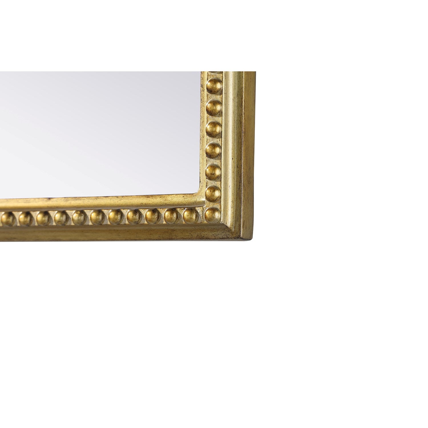 Vintage Resin Mirror 24X42 In Antique Brass