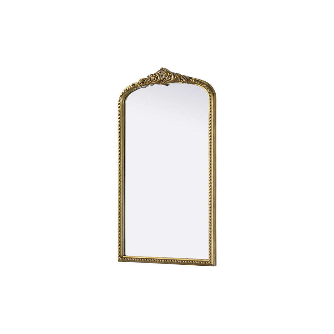 Vintage Resin Mirror 24X42 In Antique Brass