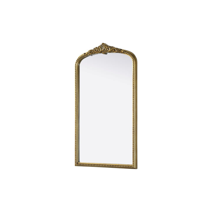 Vintage Resin Mirror 24X42 In Antique Brass
