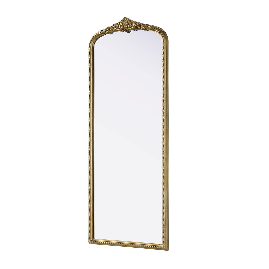 Vintage Resin Mirror 24X60 In Antique Brass